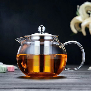 32oz/950ml Stovetop Safe Glass Teapot with Stainless Steel Infuser glass teapot