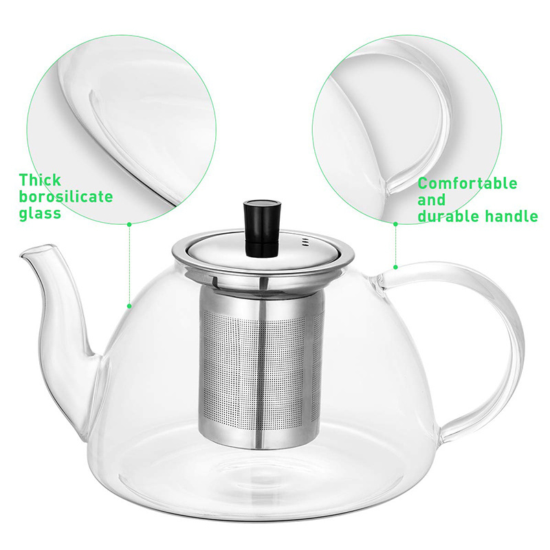 High quality cheap price blooming tea loose leaf tea pot with infuser