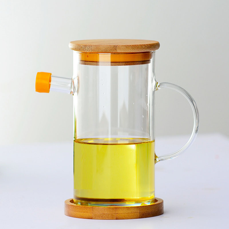 39Years Production Oil Vinegar Dispenser Olive Oil Bottle For Cooking 17OZ High Borosilicate Glass Bottle