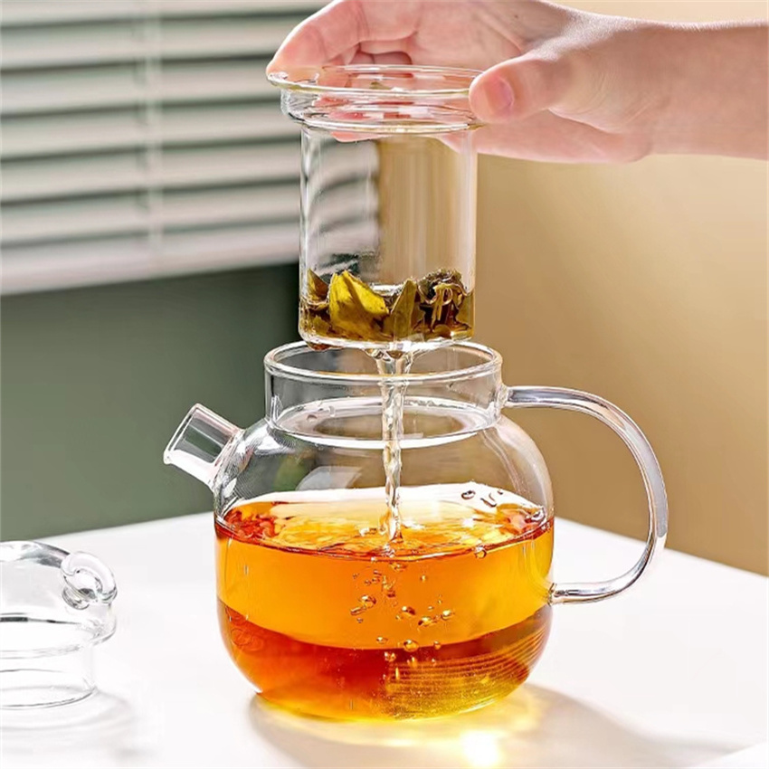 Household glass teapot  high temperature resistant kettle  electric ceramic stove  tea set