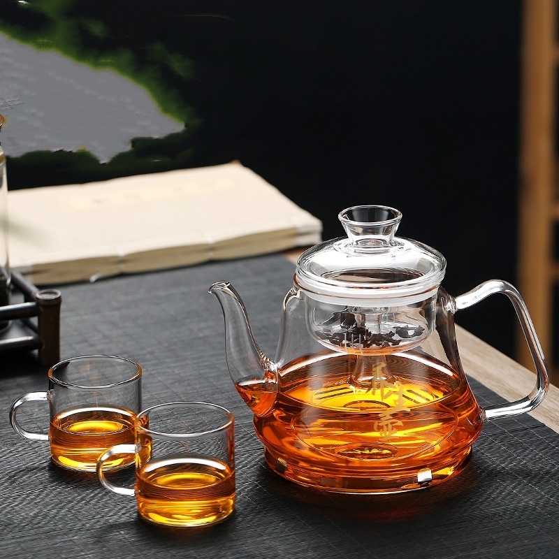 The thickened glass health electric ceramic oven is resistant to high temperature tea steaming teapot