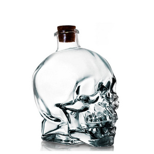 39Years Factory Amazing Cool Glass Whiskey Bottle Glass Skeleton Decanter 120ml/200ml/400ml/750ml Capacity