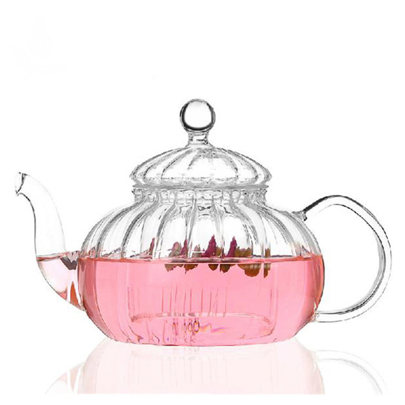 39Years Factory High Borosilicate  Glass Tea Kettle Stove Top Safe Leaf Heat Resistant Glass Teapot 600ml Capacity