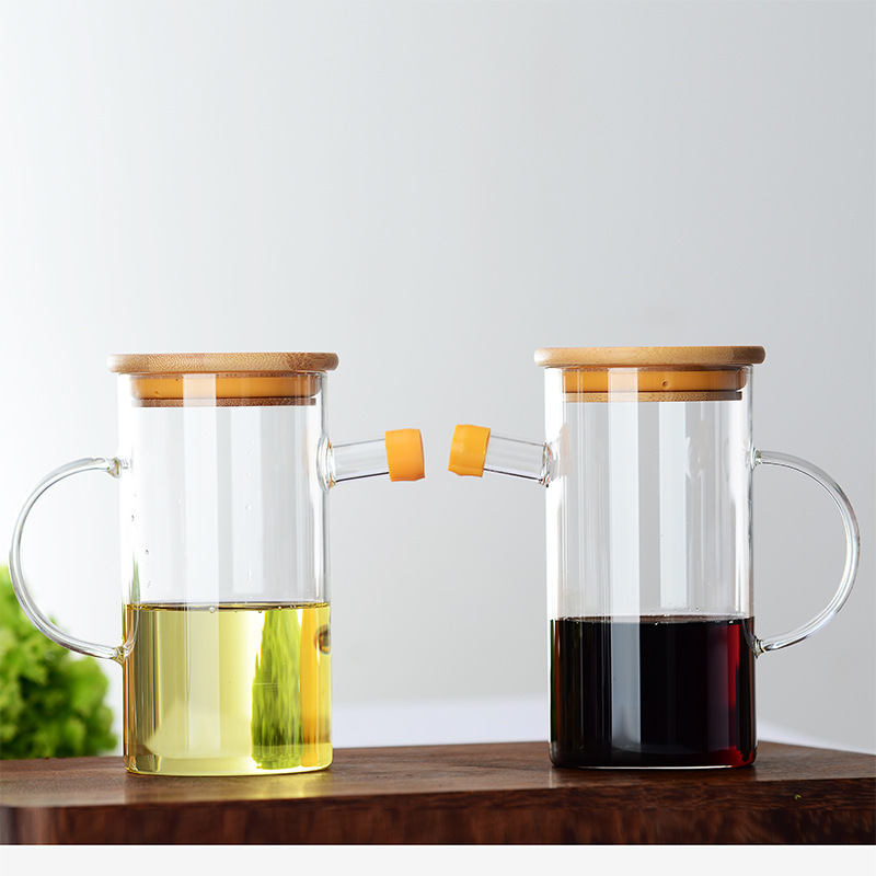 39Years Production Oil Vinegar Dispenser Olive Oil Bottle For Cooking 17OZ High Borosilicate Glass Bottle