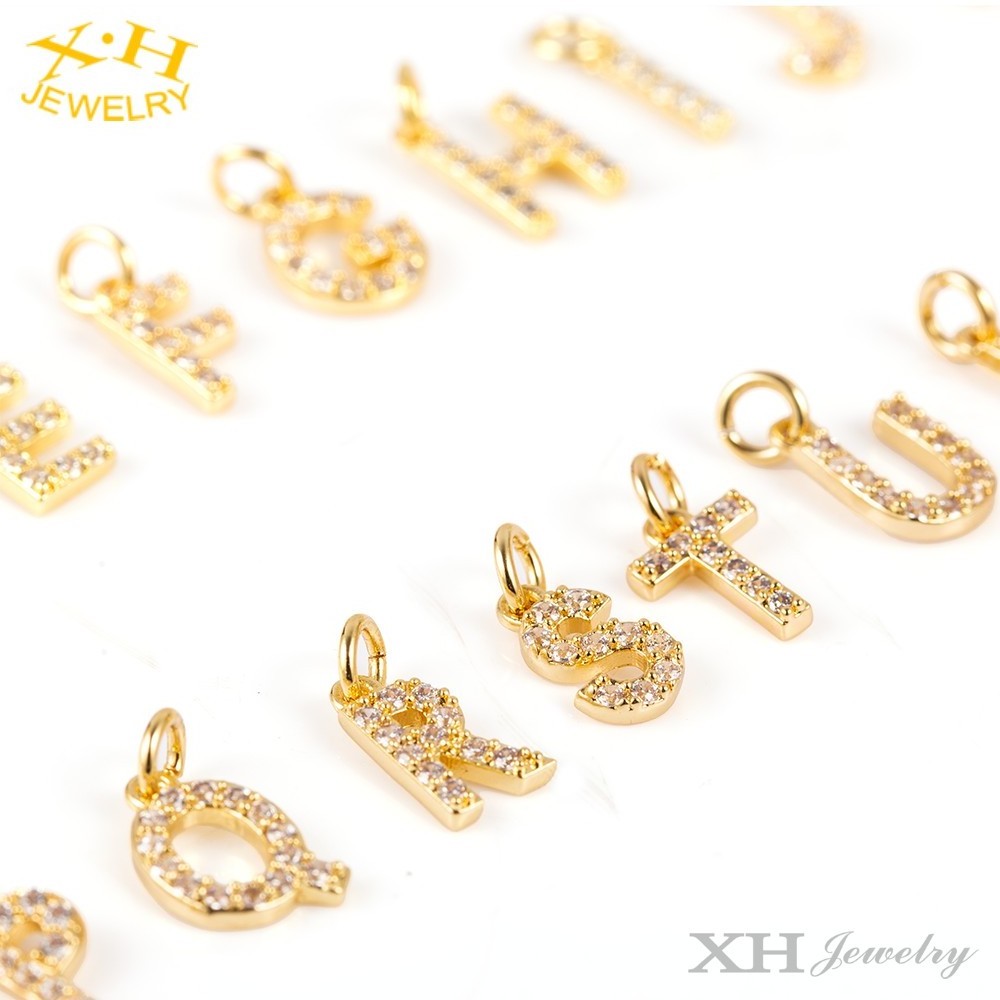 High Quality Brass S925 Small Initial 26 Alphat Letters DIY CZ Charms Pendants For Necklace Bracelets Jewelry Findings