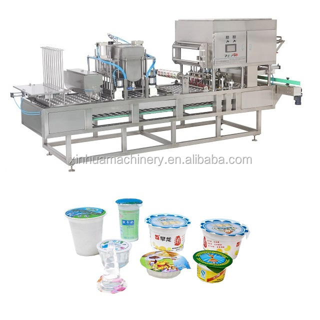 QGF Automatic yogurt packaging machine for cup filling and sealing