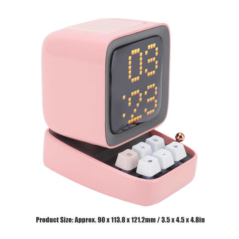 Alarm Clock Gaming Speaker Wireless Pixels Retro Cute Wide Sound Coverage Online Radio Small Speaker Home Decoration