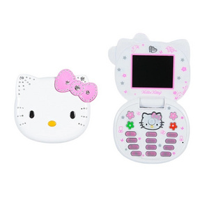 Cute Girl Gift Mini Mobile Phones Flip Cartoon Dual Sim Card CellPhone With MP3 Player Unlocked Compact GSM Cellphone