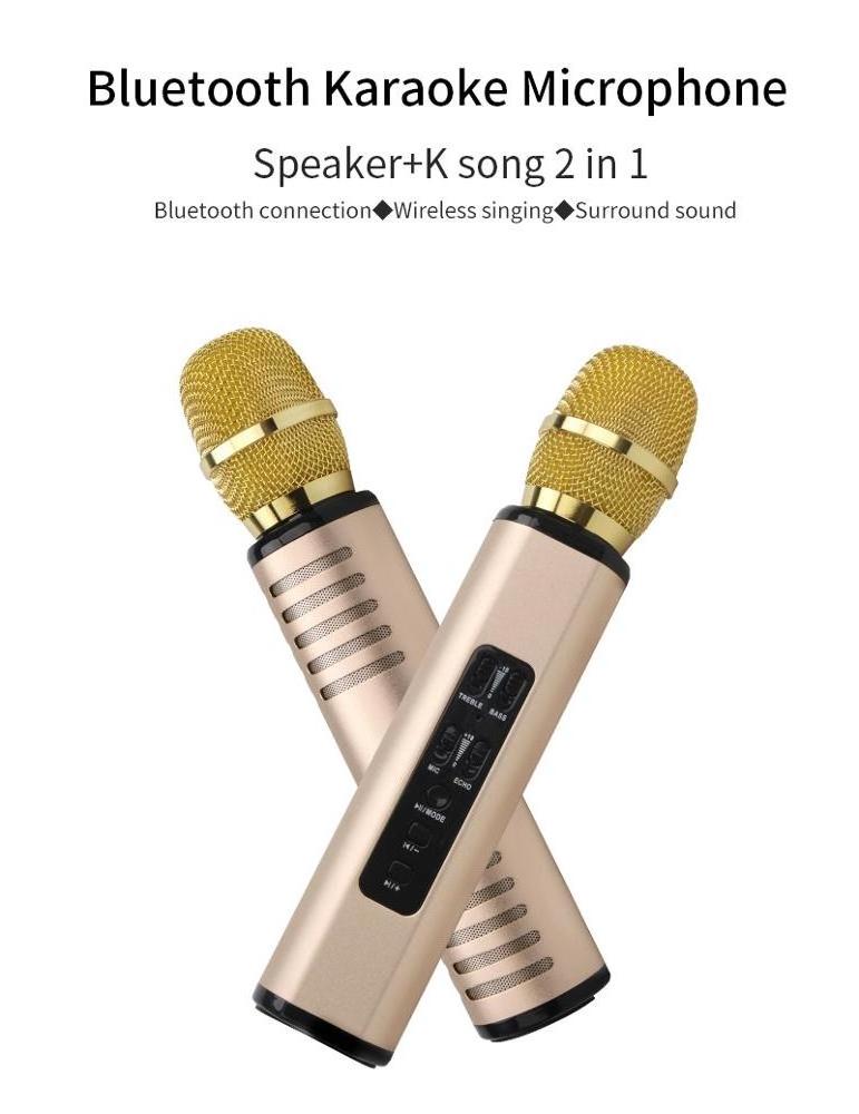 drop shipping K6 speaker Karaokes Player Recording Singing Microphone Treasure Sound Singing