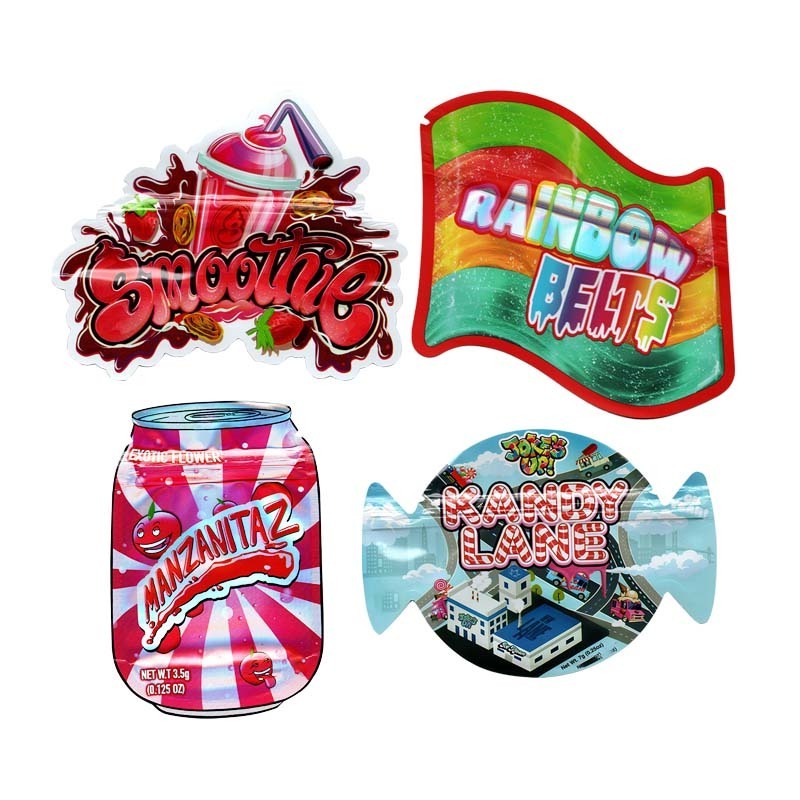 Pint Stand Up Pouch Resealable Zipper Lock Hanging Seal Aluminum Foil Bag Wholesale Die Cut Ziplock Food Packaging Mylar Bag