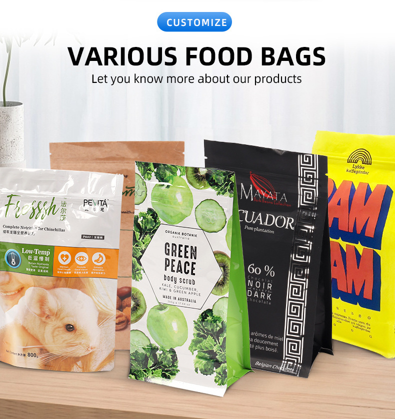 Flat Bootm Rice Packaging Bags with Handle Manufacturers Plastic China Recycled 1kg 2kg 5kg 10kg Food Stand up Pouch Heat Seal