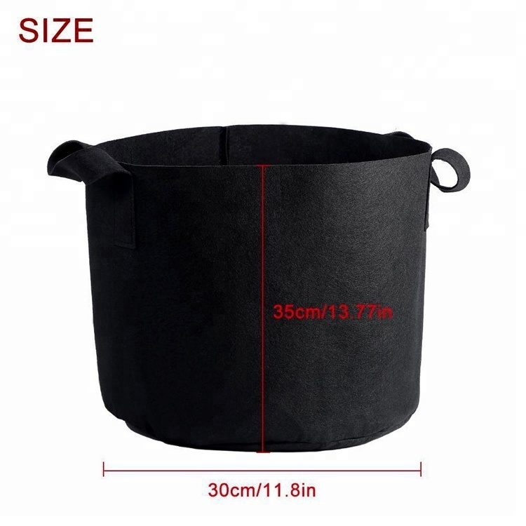 Wholesale Flower Felt Pot 5/7 /10 /15 /200 /400 Gallon Eco Felt Grow Bags Fabric Felt Grow Bags for Plants