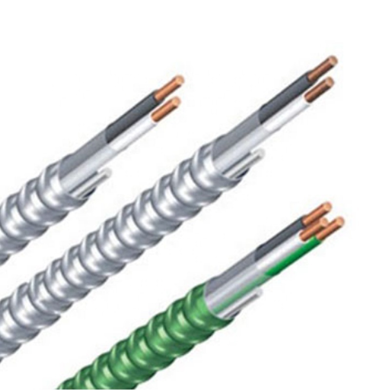 600V  Metal Clad Armor Copper 12/2 Awg MC Cable for Construction