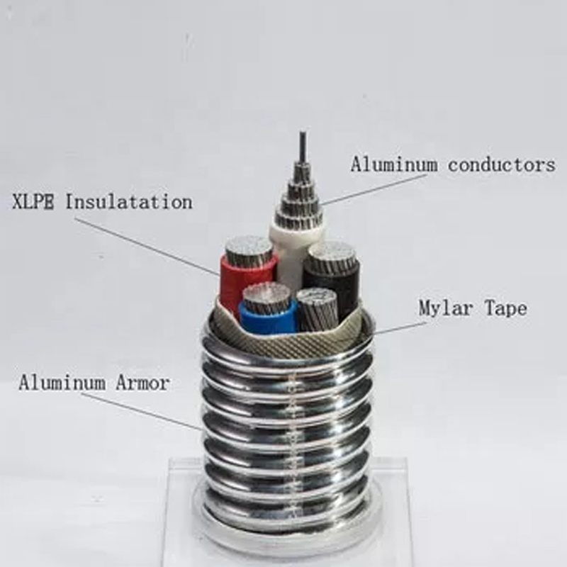 600V  Metal Clad Armor Copper 12/2 Awg MC Cable for Construction