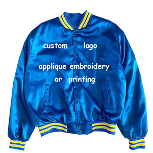 Men Satin Clothing Bomber Manufacturer Men's College Custom Baseball Jacket Varsity Jackets