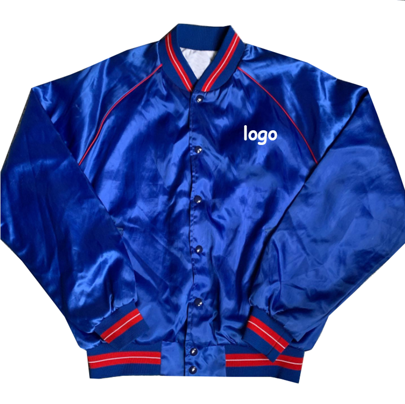 Men Satin Clothing Bomber Manufacturer Men's College Custom Baseball Jacket Varsity Jackets