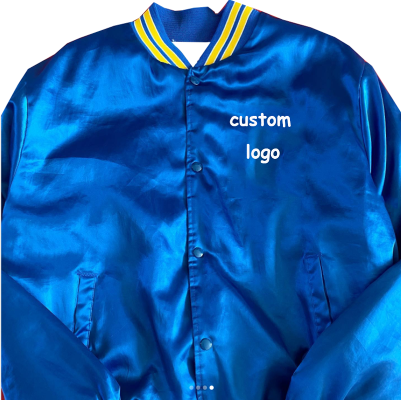 Men Satin Clothing Bomber Manufacturer Men's College Custom Baseball Jacket Varsity Jackets