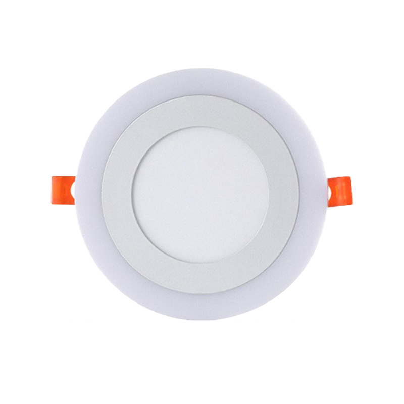 Double Color Ultra Slim Led Panel Light CCT Change Color Round Recessed 3 + 3W Ceiling Led Panel Light