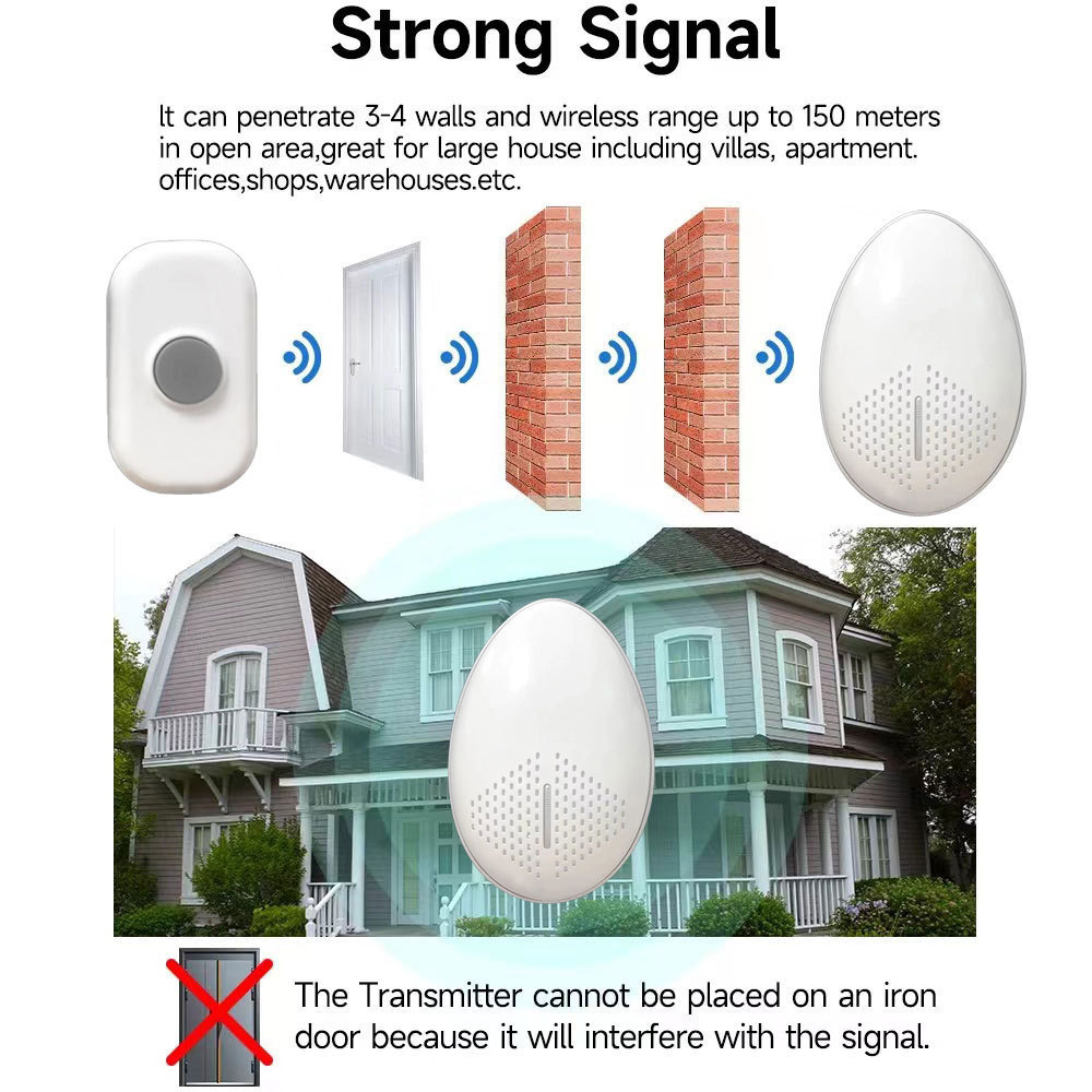 XINHUI wireless doorbell waterproof door bell manufacturer timbres electrics Door Chime For Home