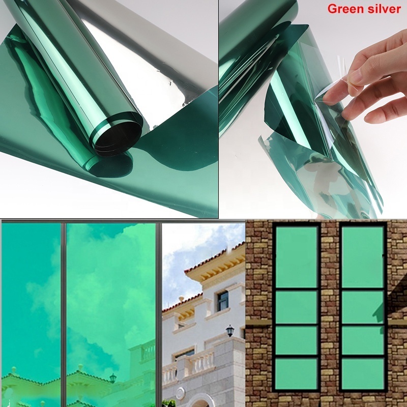 One Way Mirror Window Film Thermal Insulation Glass Vinyl Self Adhesive Film Uv Protection Privacy Solar Window Tint For Home