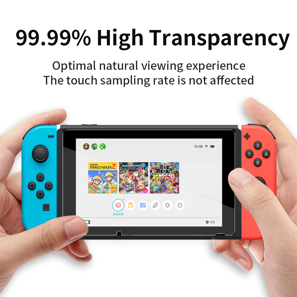 Wholesale Hot Anti-Scratch transparent clear Tempered Glass Screen Protector Film For Nintendo Switch