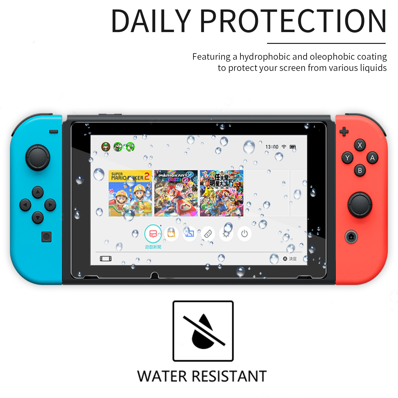 Wholesale Hot Anti-Scratch transparent clear Tempered Glass Screen Protector Film For Nintendo Switch