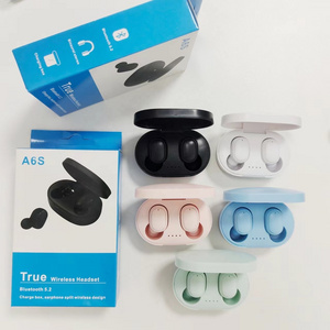 A6S Mini TWS Earbuds Bt 5.0 True Wireless Earphones Stereo Sports Headphones With Mic Noise Cancelling Headset For iphone