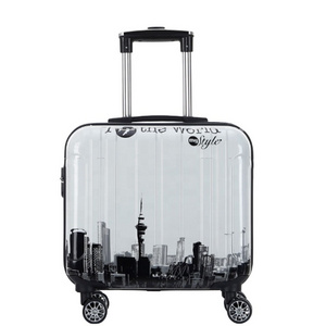 16-inch Mini suitcase trolley luggage lightweight laptop double wheel trolley bag for travel