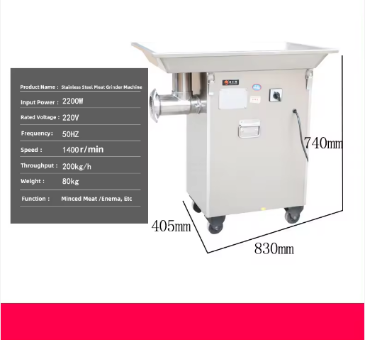 Food Packaging Machine Automatic Mince Meat Industrial Meat Mincer With Sausage Filler