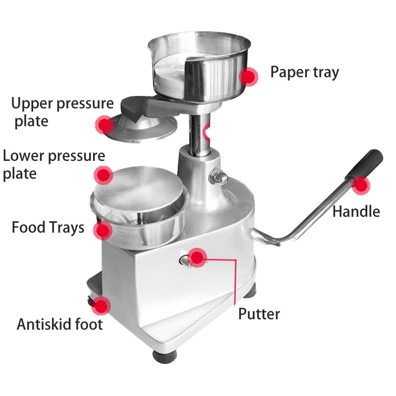 Small home business manual hamburger press machine for making hamburger meat pie making machine