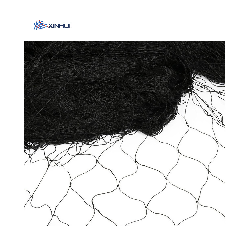 Firm rope with knot black agricultural bird nets for catching birds netting for birds