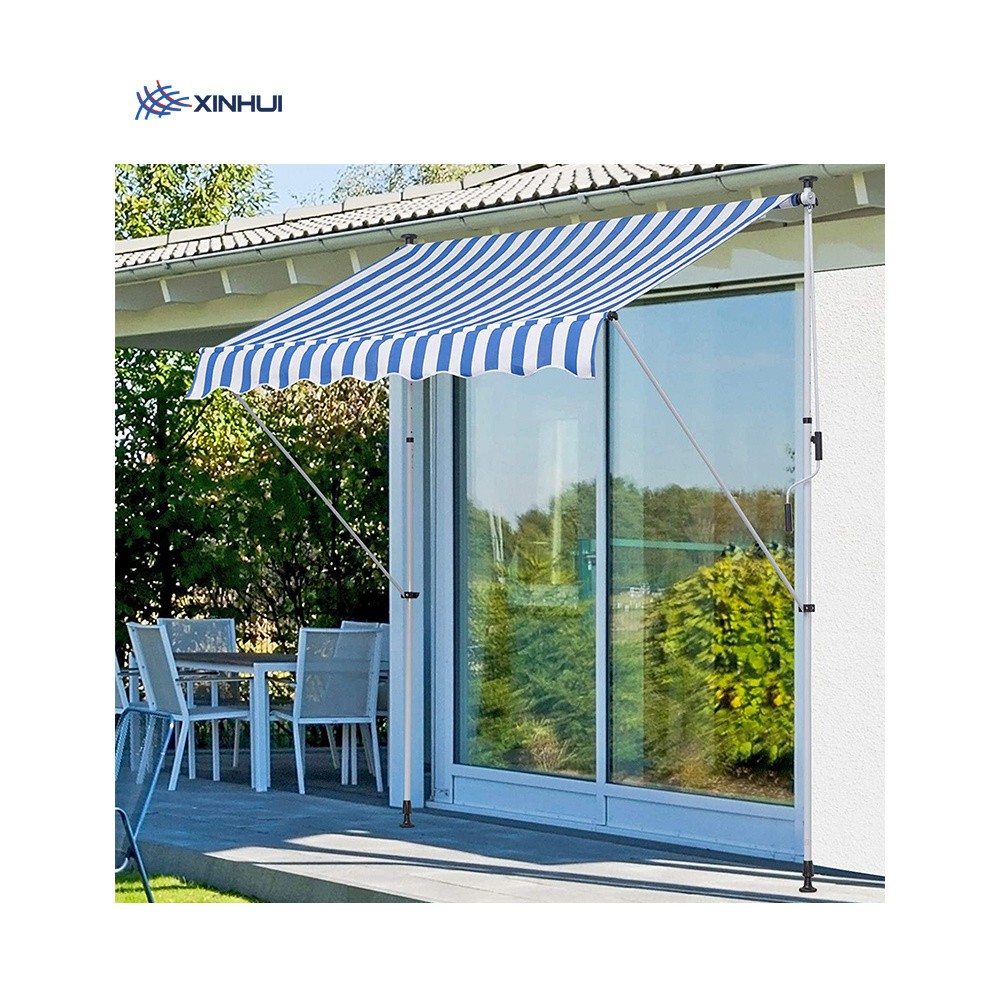 Waterproof 180gsm Polyester Stripes patio clamp awning balcony sunshade