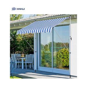 Waterproof 180gsm Polyester Stripes patio clamp awning balcony sunshade