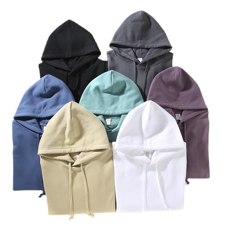 High quality 100% cotton fleece men pullover hoodie custom printing logo plus size men's hoodies & sweatshirts