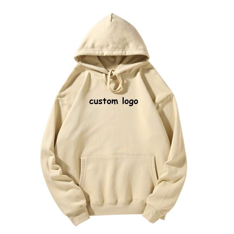 High quality 100% cotton fleece men pullover hoodie custom printing logo plus size men's hoodies & sweatshirts