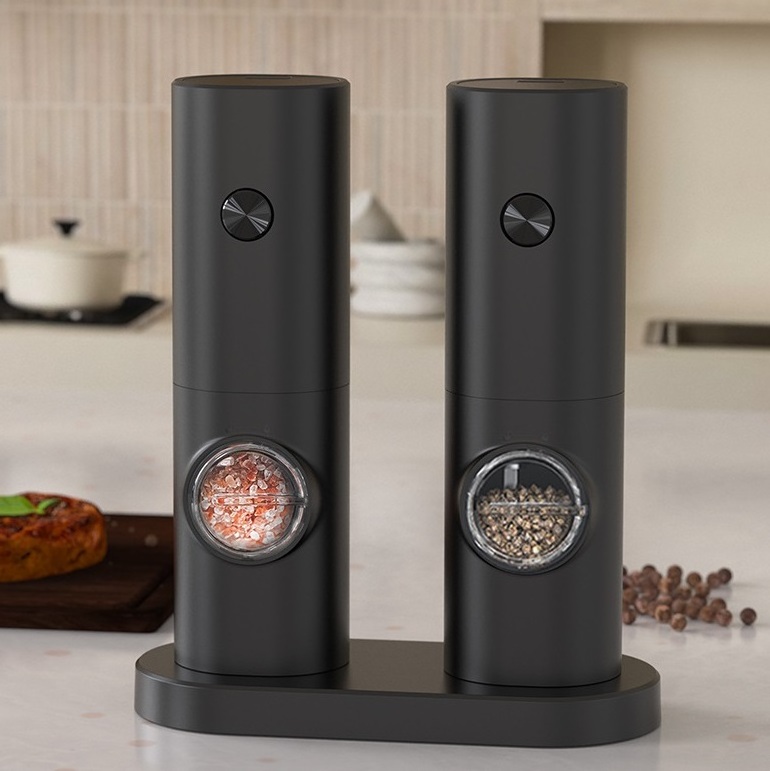 Electric Gravity Pepper Grinder Gravity Sensor Herb Grinders Automatic Battery Recharge Salt Mills W24-62