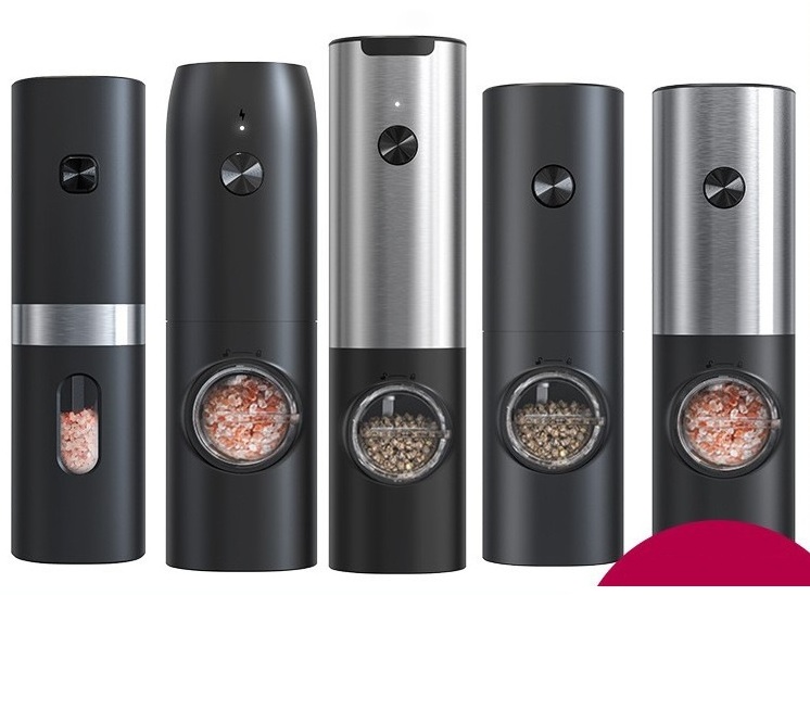 Electric Gravity Pepper Grinder Gravity Sensor Herb Grinders Automatic Battery Recharge Salt Mills W24-62