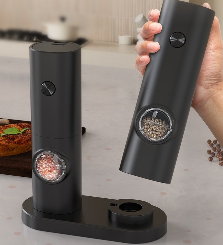 Electric Gravity Pepper Grinder Gravity Sensor Herb Grinders Automatic Battery Recharge Salt Mills W24-62