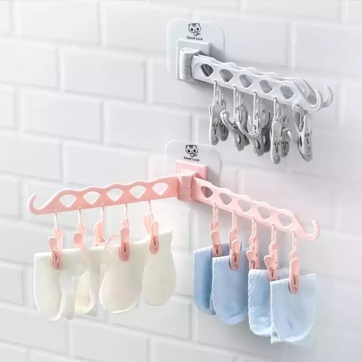 Trouser Organizer Racks For Pants Jeans Skirt 6 Layers Pants Rack Cloth Hangers Save Space Foldable Pant Hanger DD22-354