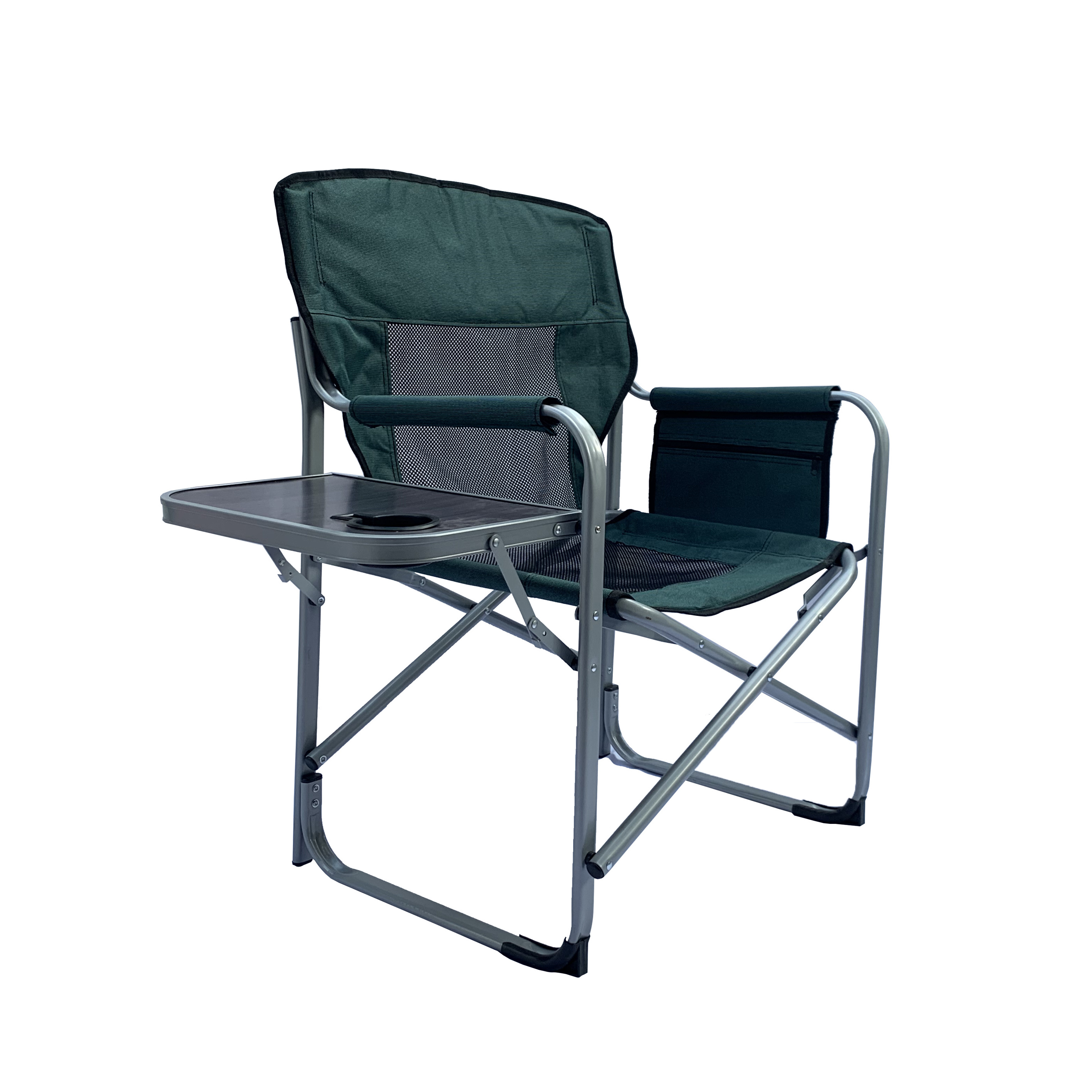 Convenient Folding Outdoor Lawn Beach Camping Chair with Side Table