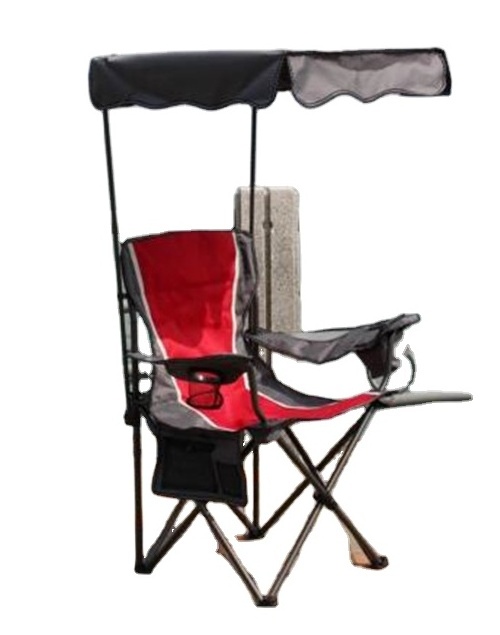 Adjustable High Seat Folding Beach Camping Chairs with Umbrella