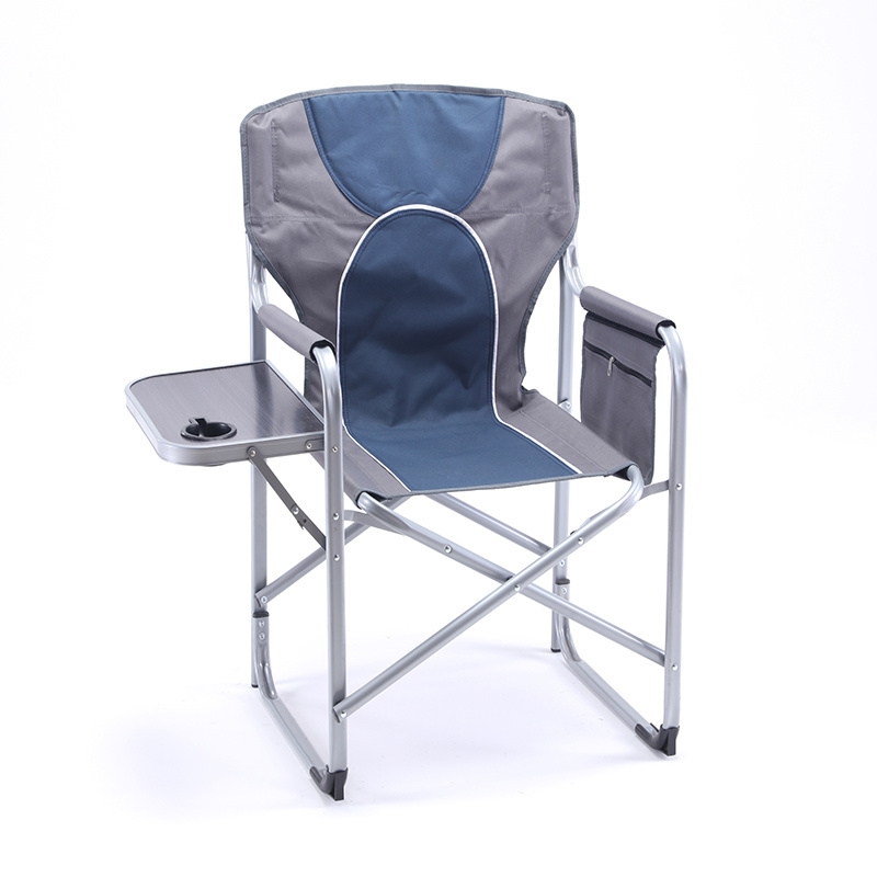 Heavy Duty Oversized Portable Folding Trip Chair Camping Directors Chair with Side Table