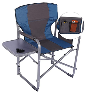 Convenient Folding Outdoor Lawn Beach Camping Chair with Side Table