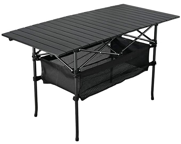 Lightweight Roll Up Composite Aluminum Folding Camping Picnic Table