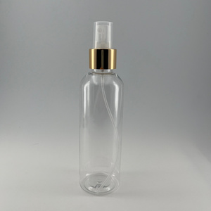 Wholesale 100ml clear PET cosmetic container plastic perfume bottle with 20/410 24/410 sprayer aluminum mist sprayer