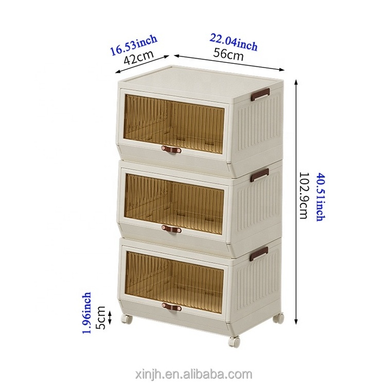 XJH Hot selling multifunctional storage cabinet foldable storage cabinet multi-layer clothing storage