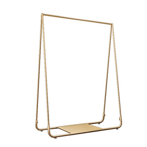 Metal Clothes Display Fashion Simple Stylish Nano Gold Garment Rack