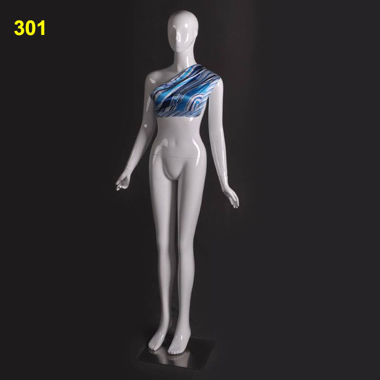 XINJI Fashion Window Clothes Display Full Body Matte Gloss White Color Woman Mannequin Dummy