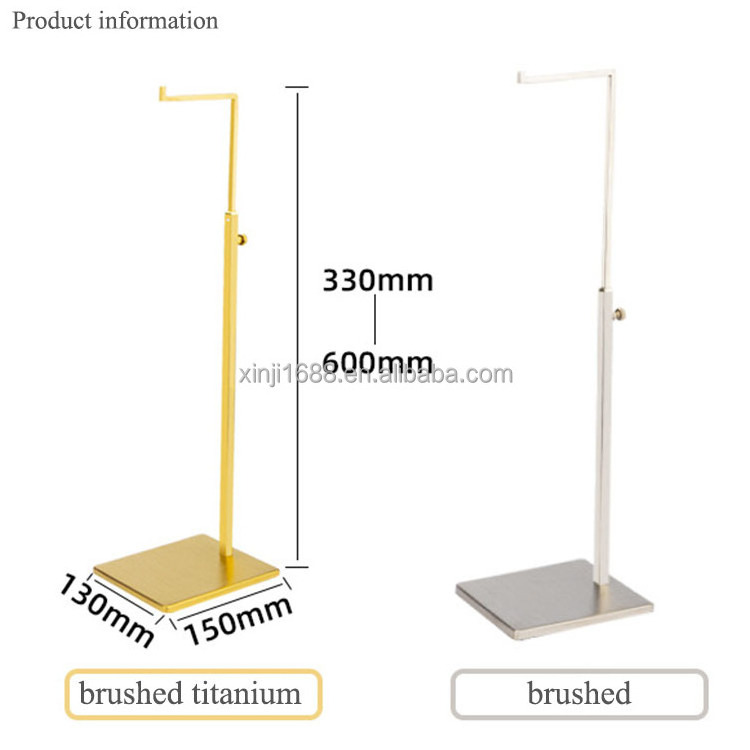 Bag Store Fixtures Countertop Hanger Holder Stainless Steel Metal Women Handbag Men Hanging Bag Display Stand for Boutique Store