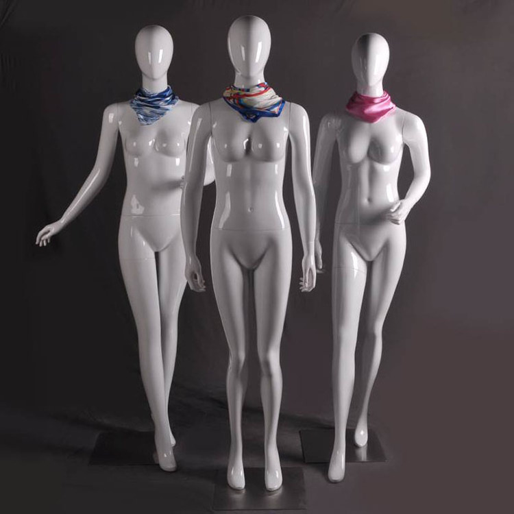 XINJI Fashion Window Clothes Display Full Body Matte Gloss White Color Woman Mannequin Dummy